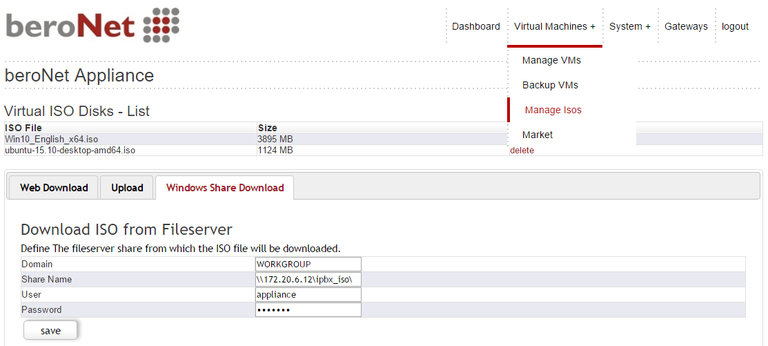 Tutorial Download the ISO from a webserver or from a Fileserver