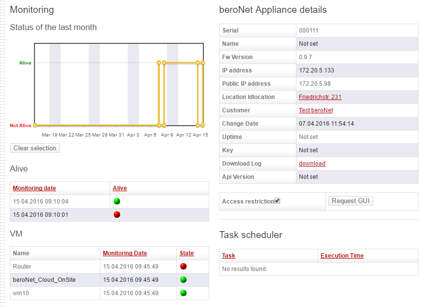 How to register your beroNet Appliance 2.0 in the Cloud