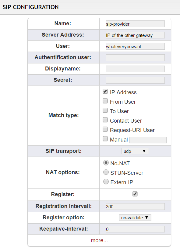 dans le cas d’un VPN, l’adresse sera l’adresse IP de la passerelle installée sur le site distant.